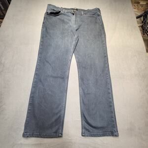 Paige Jeans Mens 39x29 Blue Normandie Straight Fit Denim Stretch Distressed